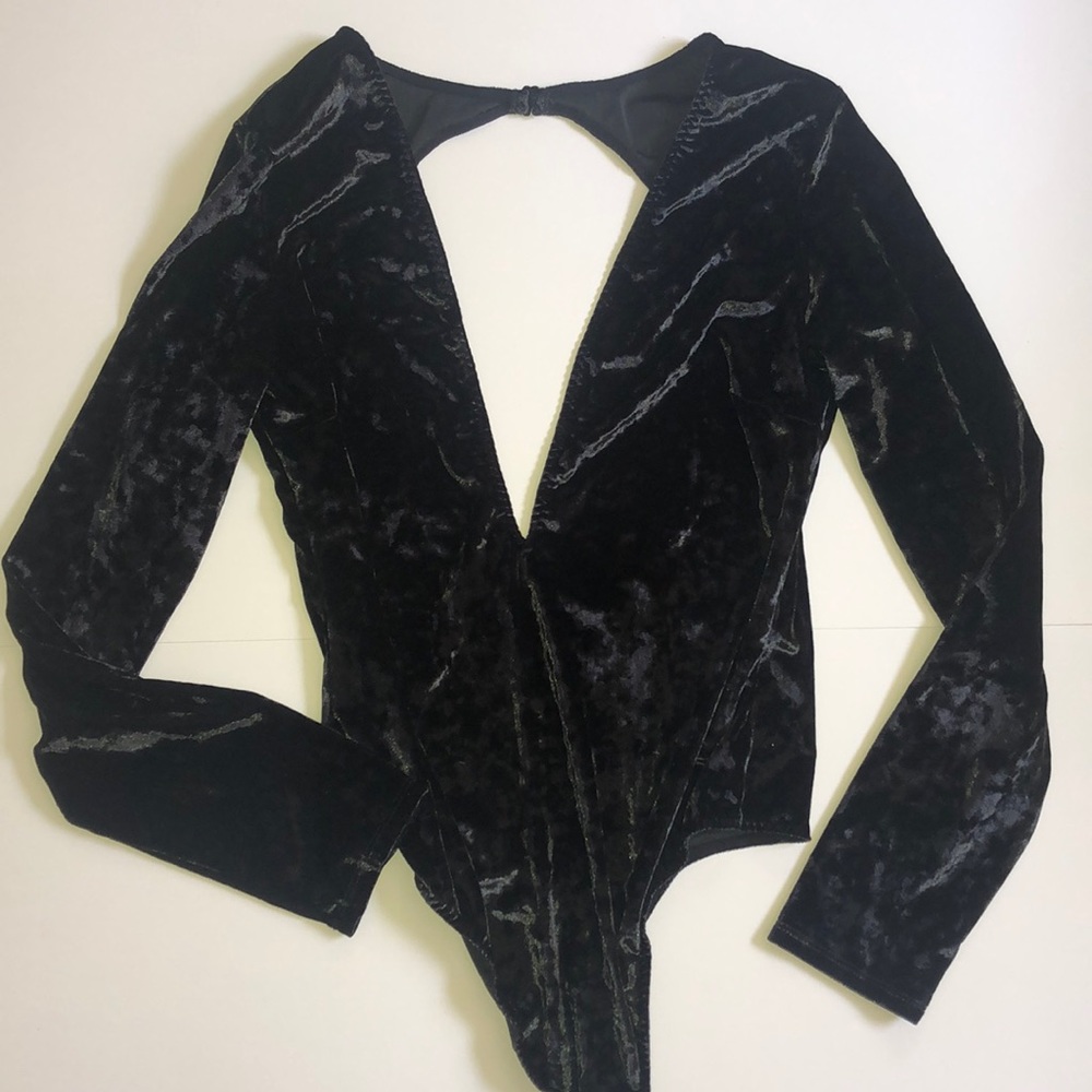 Black Velvet Bodysuit Victoria’s Secret M/L